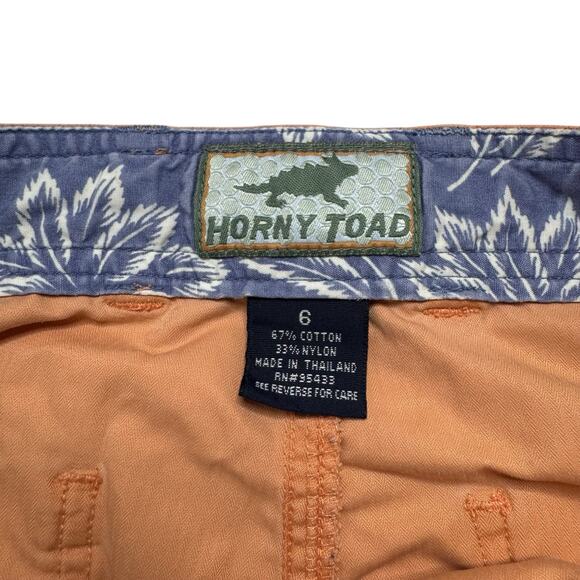 HORNY TOAD Creamsicle Orange Wide Leg Crop Cotton Blend Pants Size 6 Womens - Picture 4 of 8